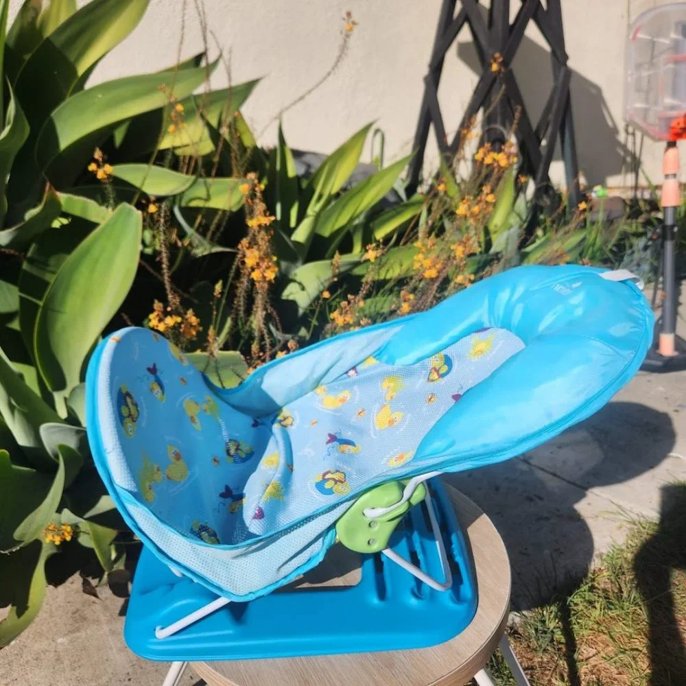 Summer Infant Mother's Touch Deluxe Baby Bather Tub Bathroom Blue Ducks